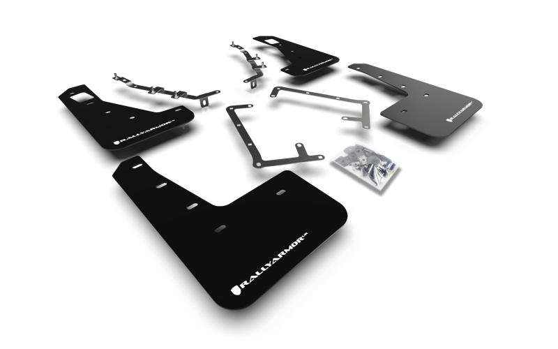 Ford Focus Mud Flap - Rally Armor - UR Black/White Logo - Black - `09-`11